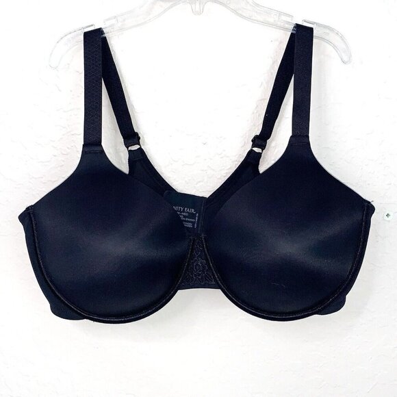 Vanity Fair  Beauty Back Smoothing Minimizer Bra Midnight Black Womens 44DDD - Picture 1 of 8